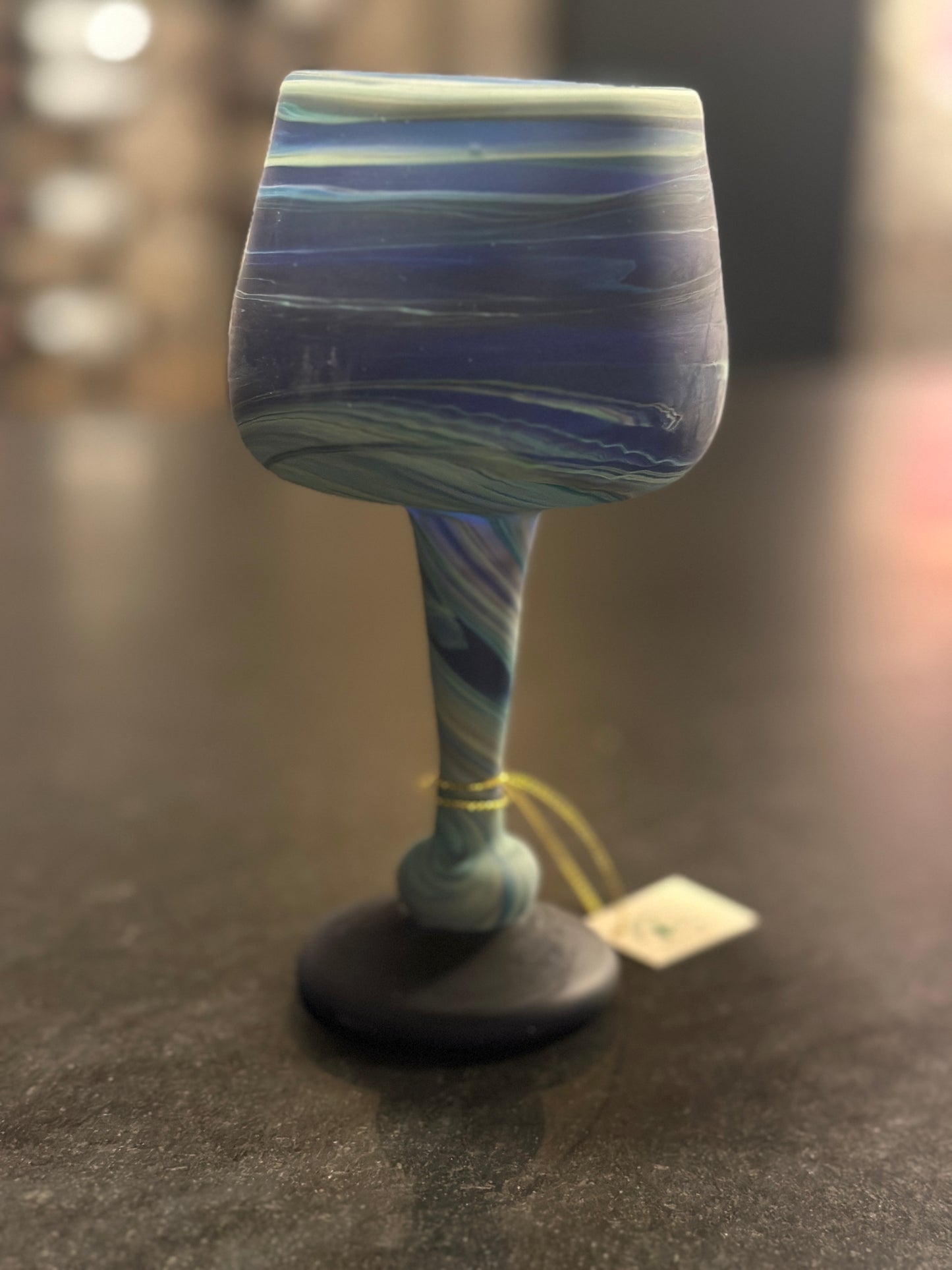 Hebron Blue Wine Glasses