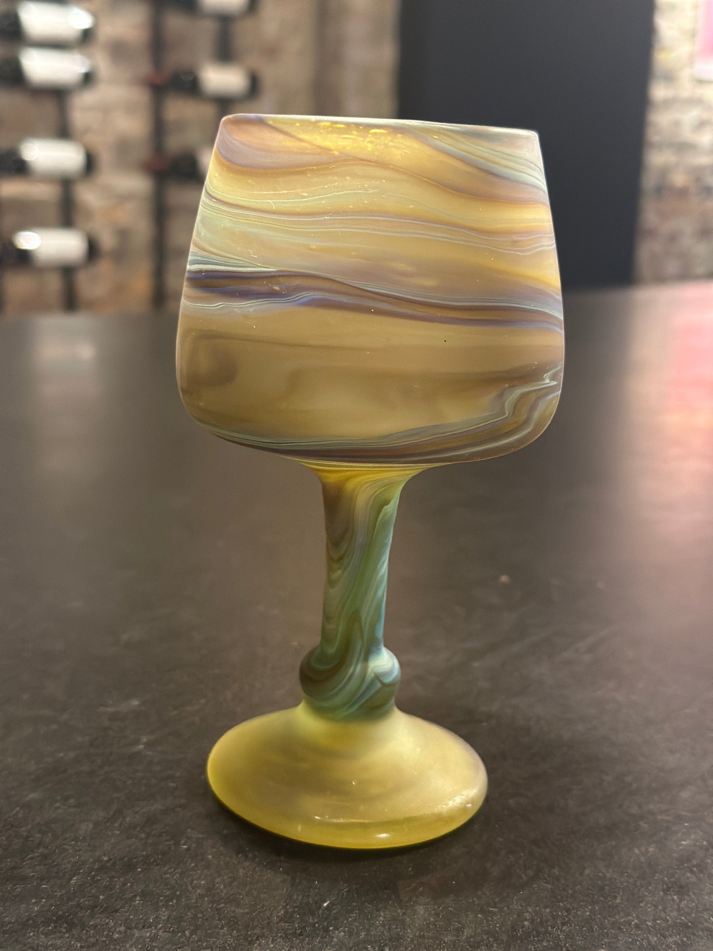 Hebron Brown Wine Glasses